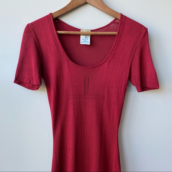 Vintage Dolce & Gabbana Knit Bodycon Midi Dress - Picture 1 of 2